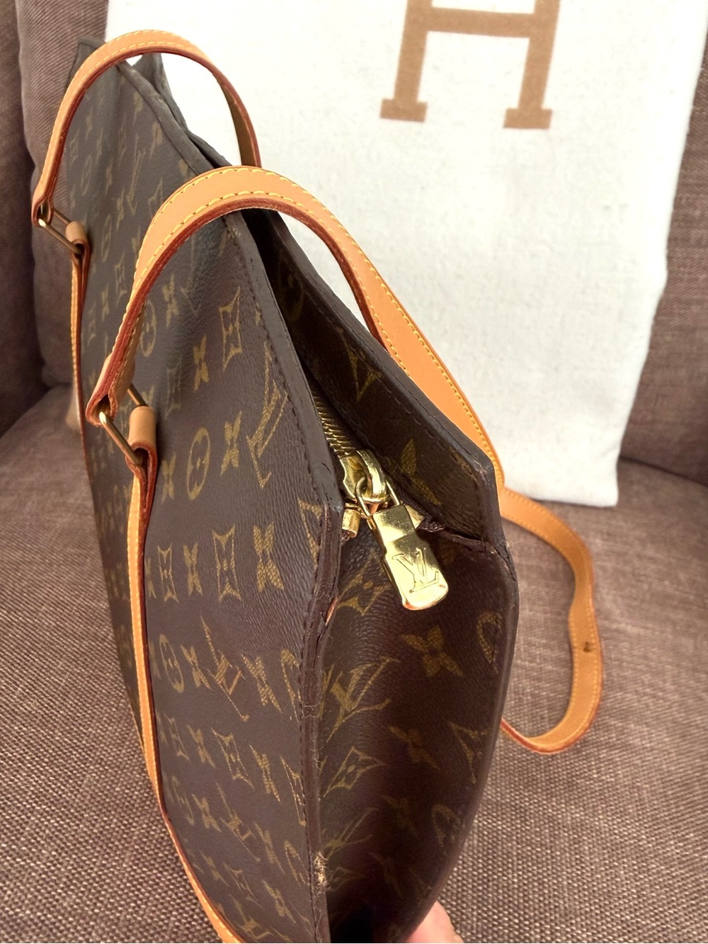 Authentic Louis Vuitton Babylone tote bag M51102 brown monogram LV canvas - Picture 8 of 16